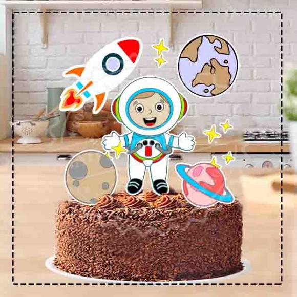 Topo de Bolo Astronauta
