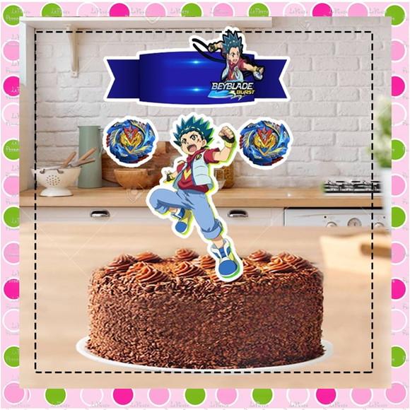 Topo de Bolo Beyblade