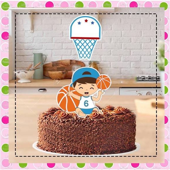 Topo de Bolo Basquete
