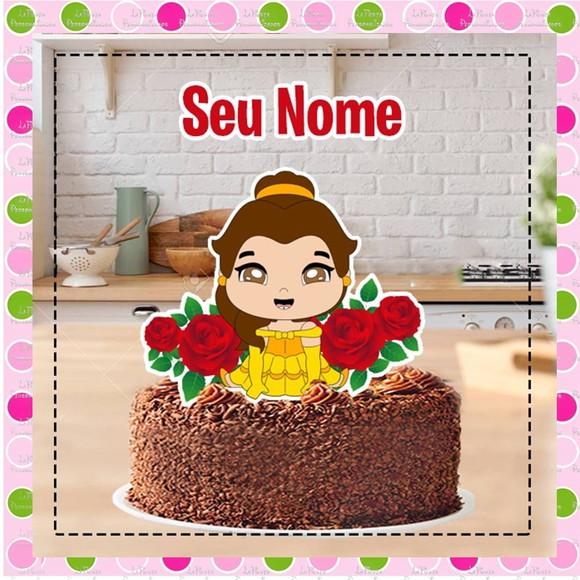 Topo de Bolo a Bela e a Fera