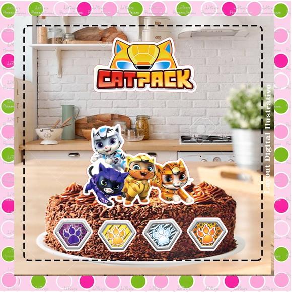 Topo de Bolo The Cat Pack