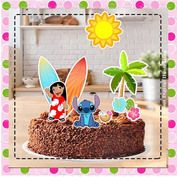 Topo de Bolo Lilo & Stitch