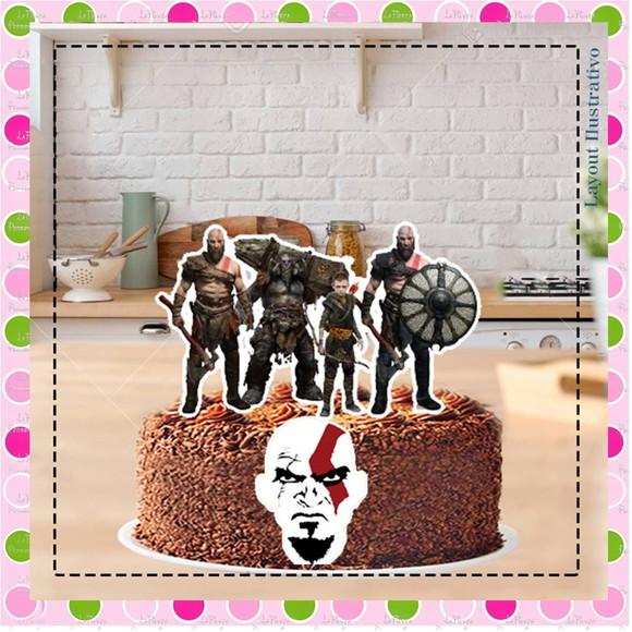 Topo de Bolo God Of War
