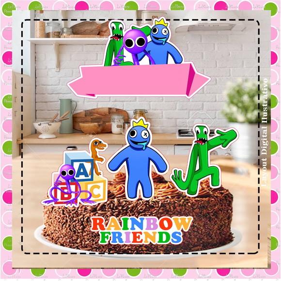 Topo de Bolo Rainbow Friends