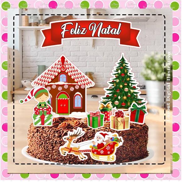 Topo de Bolo Natal