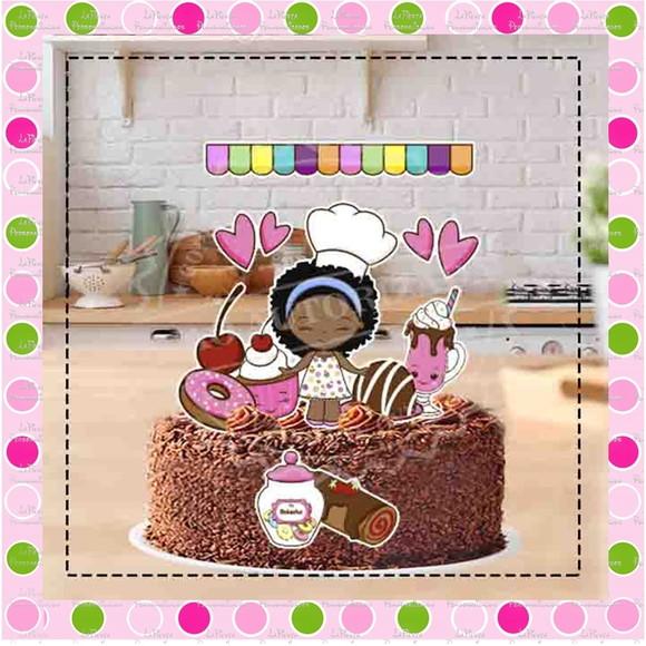 Topo de Bolo Confeiteira