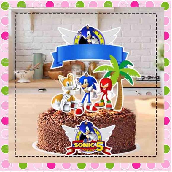 Topo de Bolo Sonic