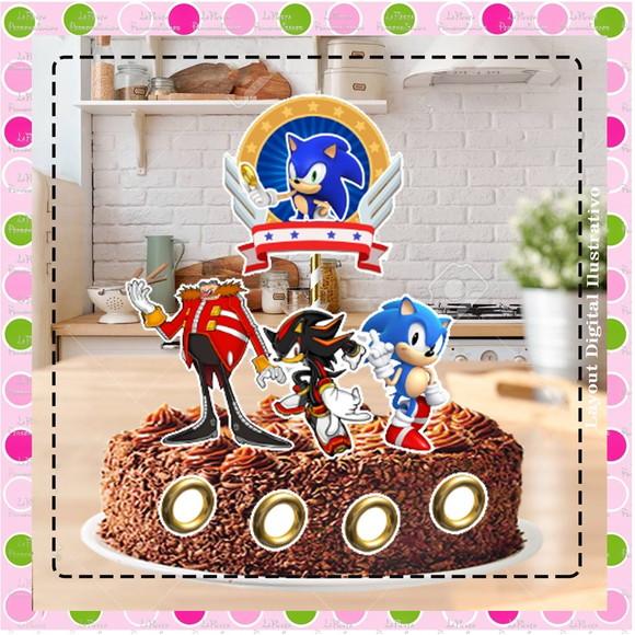 Topo de Bolo Sonic