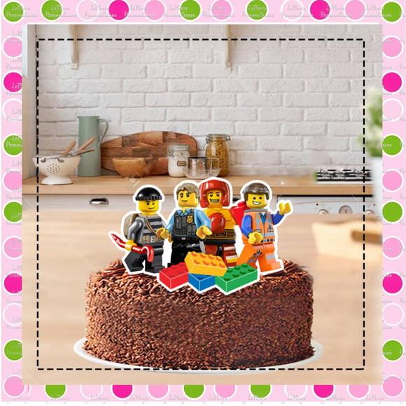 Topo de Bolo Lego