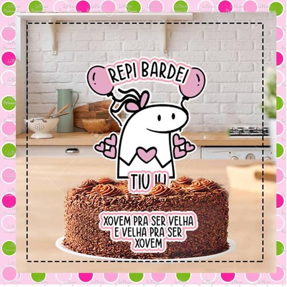Topo de Bolo Flork Of Cows