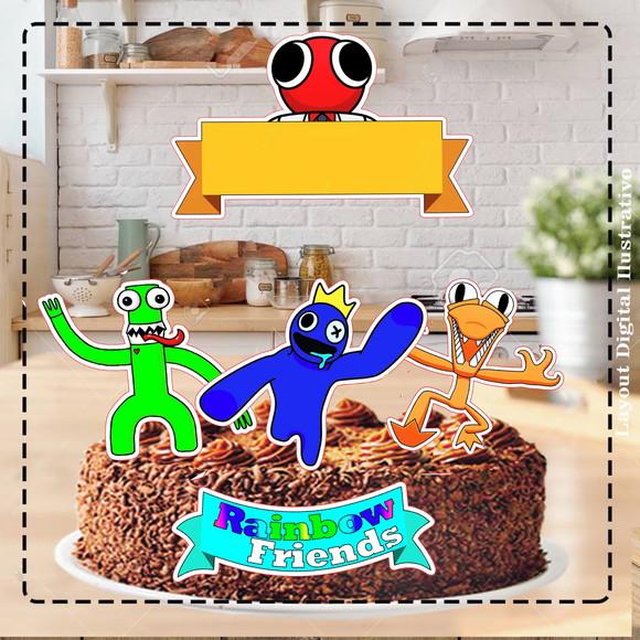 Topo de Bolo Rainbow Friends