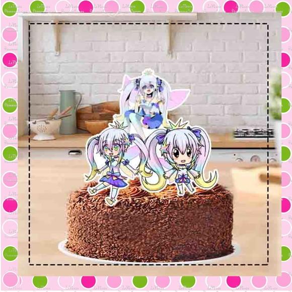 Topo de Bolo Gacha Studio Ellie