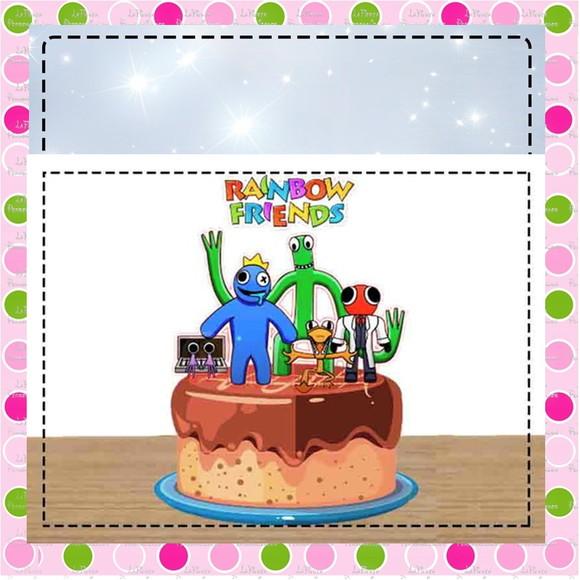 Topo de Bolo Rainbow Friends