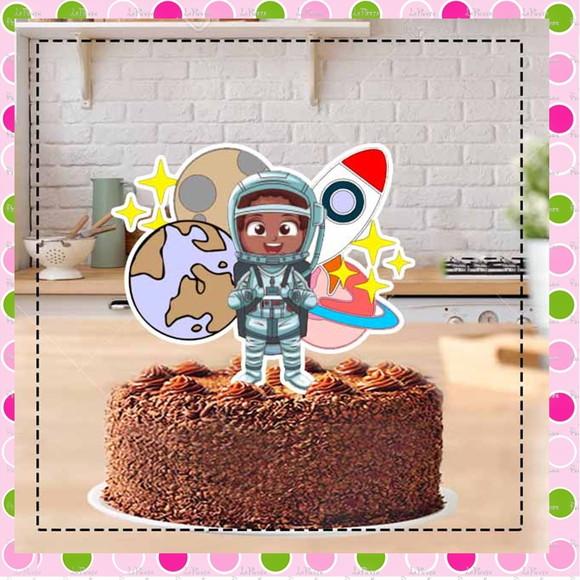 Topo de Bolo Astronauta