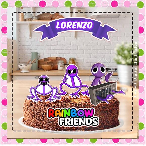 Topo de Bolo Rainbow Friends