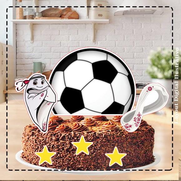 Topo de Bolo Futebol Copa do Mundo