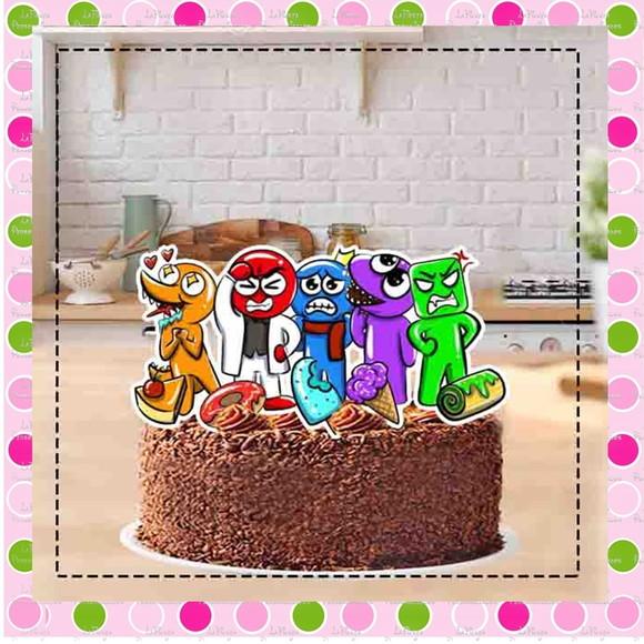 Topo de Bolo Rainbow Friends