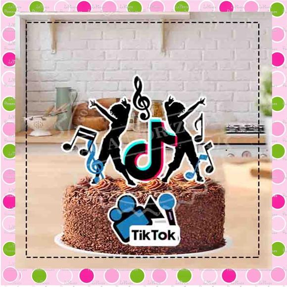 Topo de Bolo Tik Tok