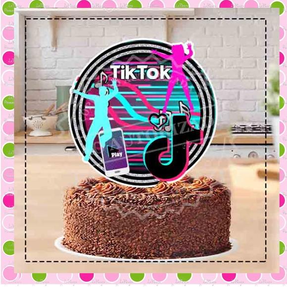 Topo de Bolo Tik Tok