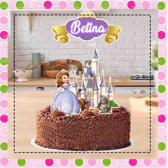 Topo de Bolo Princesa Sofia