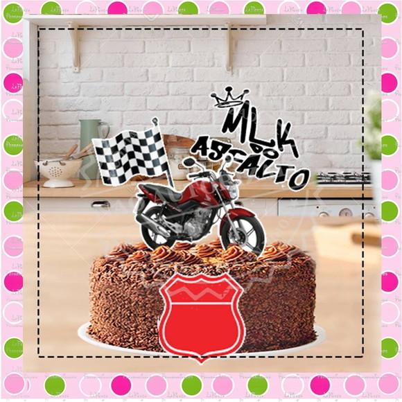 Topo de Bolo Moto