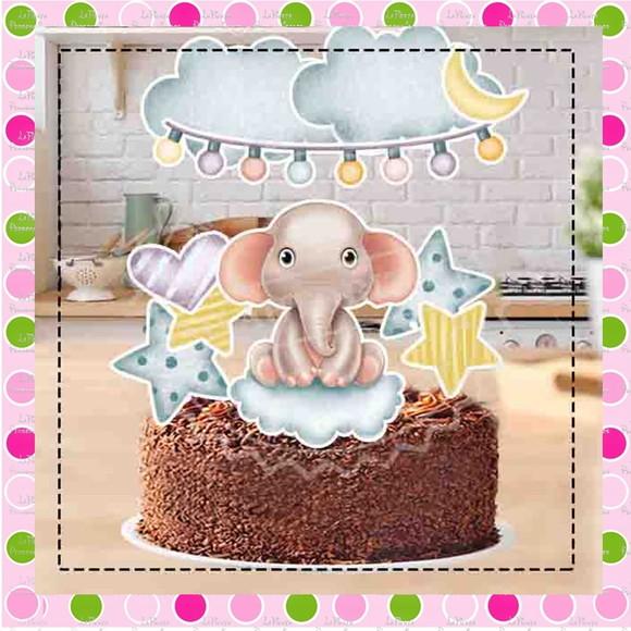 Topo de Bolo Elefante