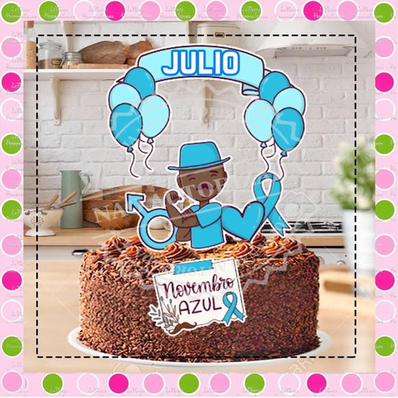 Topo de Bolo Novembro Azul