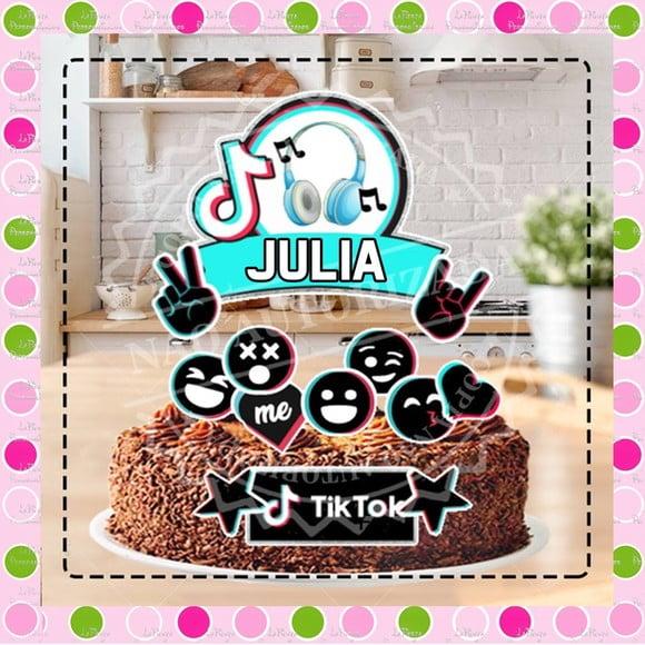Topo de Bolo Tik Tok