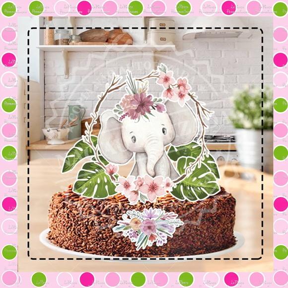 Topo de Bolo Elefante