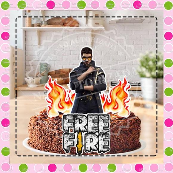 Topo de Bolo Free Fire