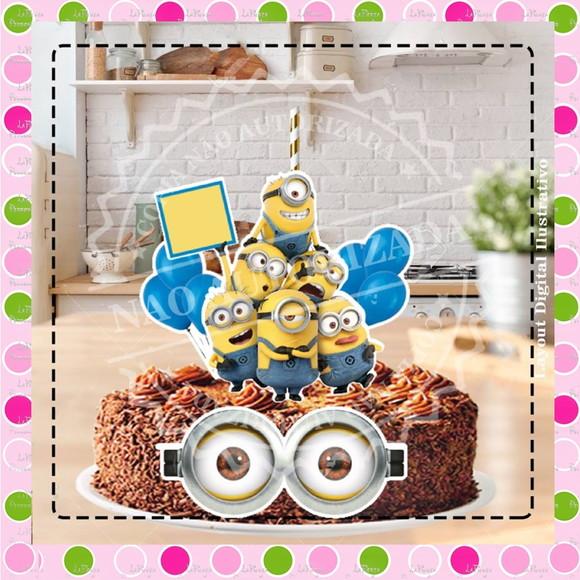 Topo de Bolo Minions