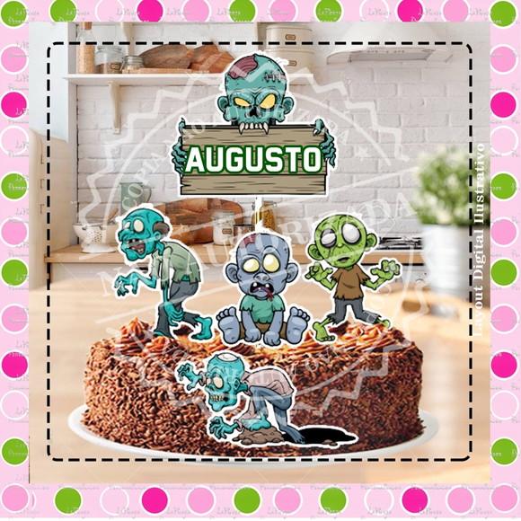 Topo de Bolo Zombie