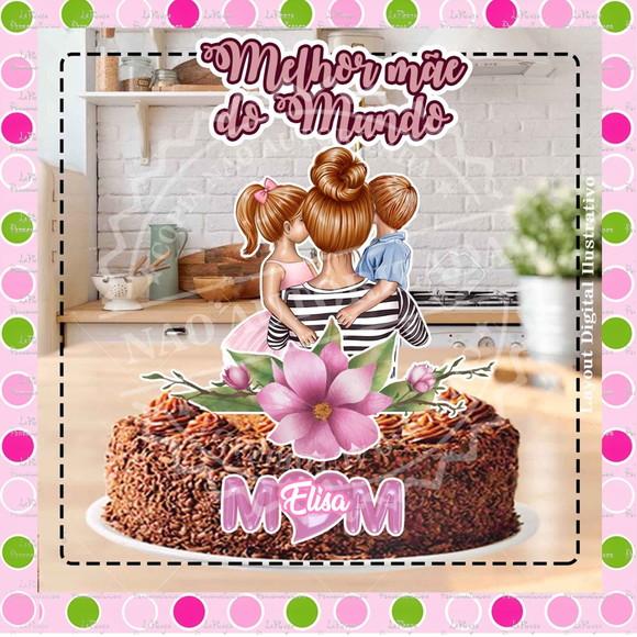 Topo de Bolo Mãe