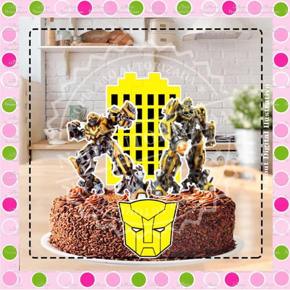Topo de Bolo Bumblebee
