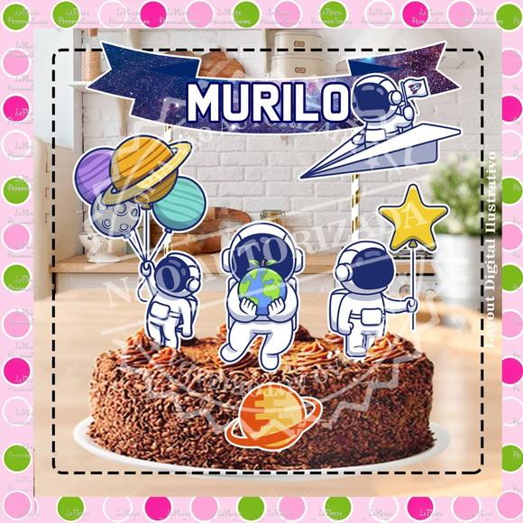 Topo de Bolo Astronauta