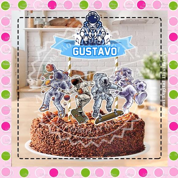Topo de Bolo Astronauta