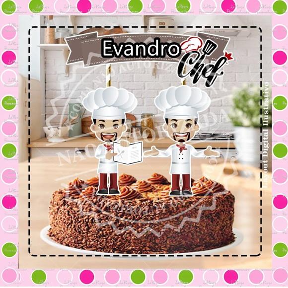 Topo de Bolo Chef de Cozinha
