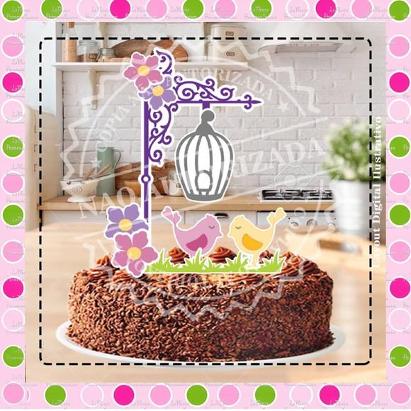 Topo de Bolo Jardim