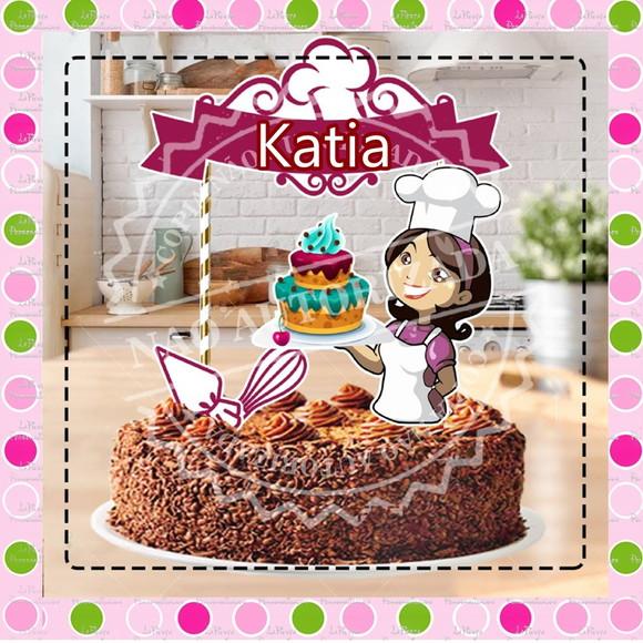 Topo de Bolo Confeiteira