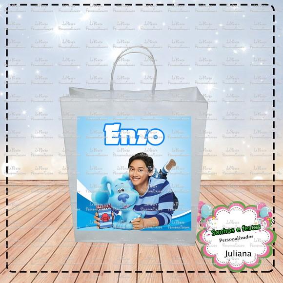 Rótulo ´para Sacolinha as Pistas de Blue