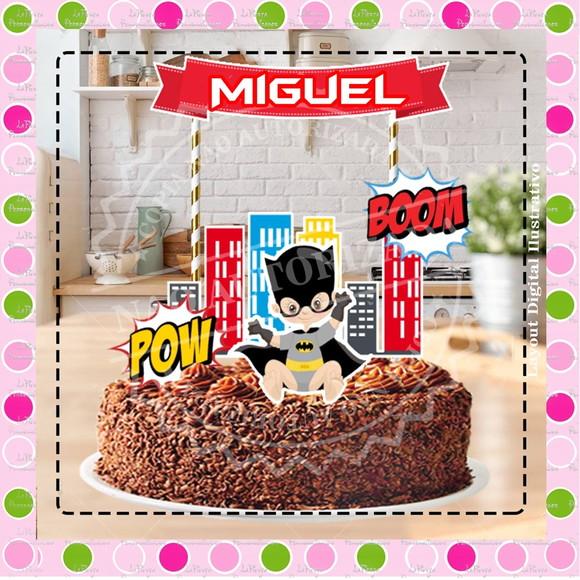 Topo de Bolo Batman Bebê
