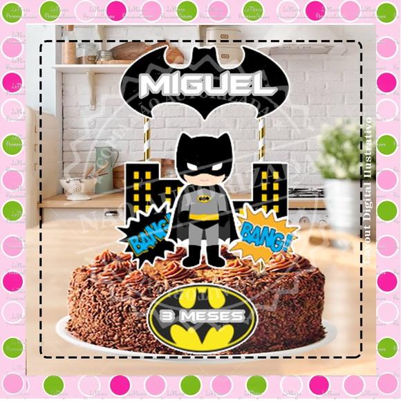 Topo de Bolo Batman