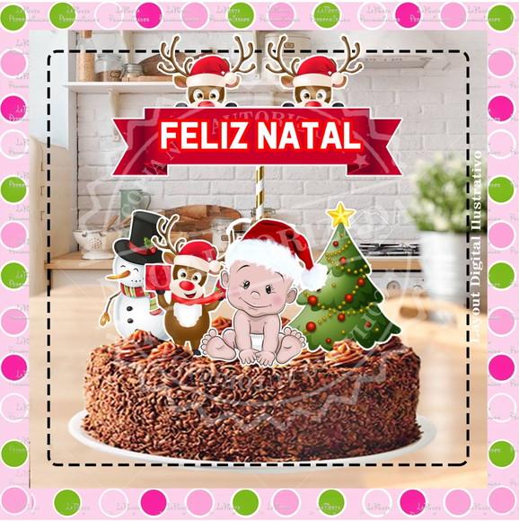 Topo de Bolo Natal