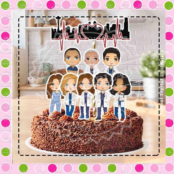 Topo de Bolo Grey's Anatomy