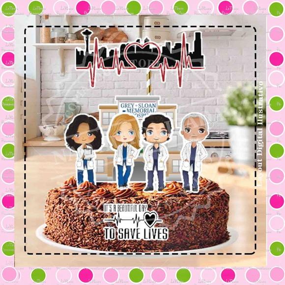 Topo de Bolo Grey's Anatomy