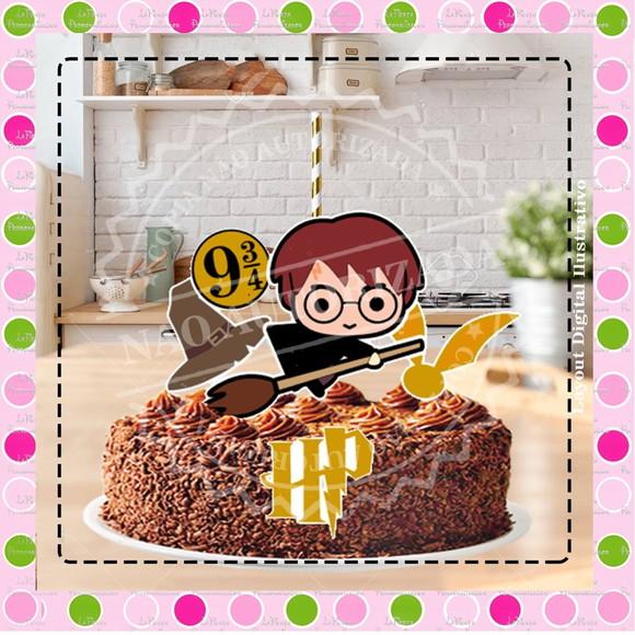 Topo de Bolo Harry Potter