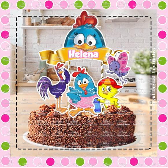 Topo de Bolo Galinha Pintadinha