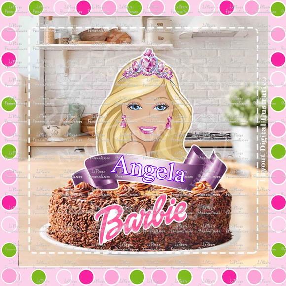 Topo de Bolo Barbie