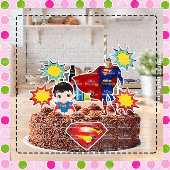 Topo de Bolo Super Homem