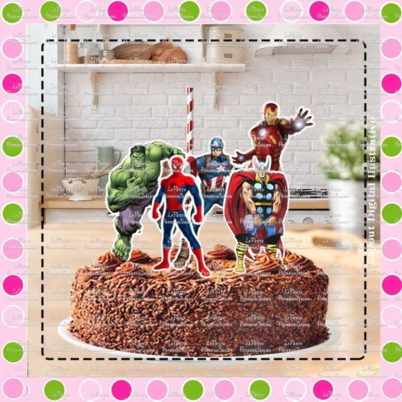 Topo de Bolo Vingadores